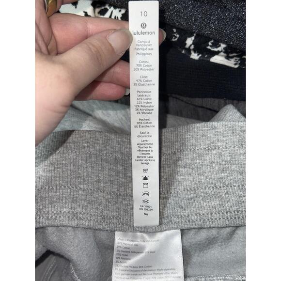 NEW Lululemon Scuba Jogger Sherpa Stripe Heather Grey Gray Joggers Pants Size 10 - Picture 11 of 14